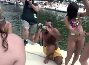 Nude boat bash with mind-blowing..